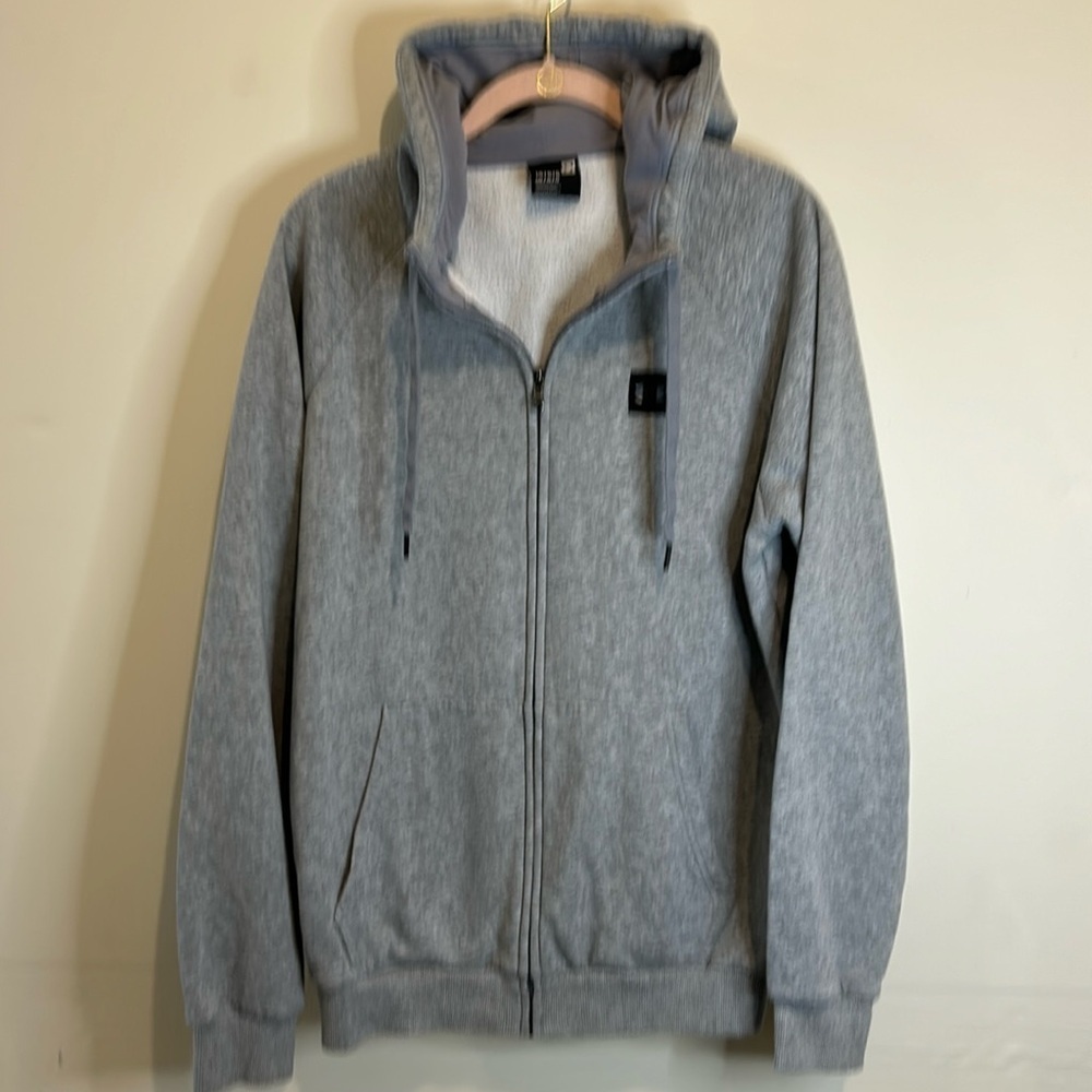Under Armor gray athletic hoodie zip up sweatshirt size large